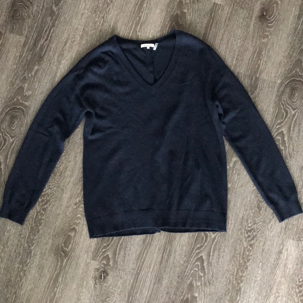 Minnie Rose sweater with open/button up back